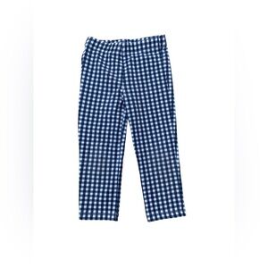 Primary Size 7 Blue and White Gingham Plaid Leggings